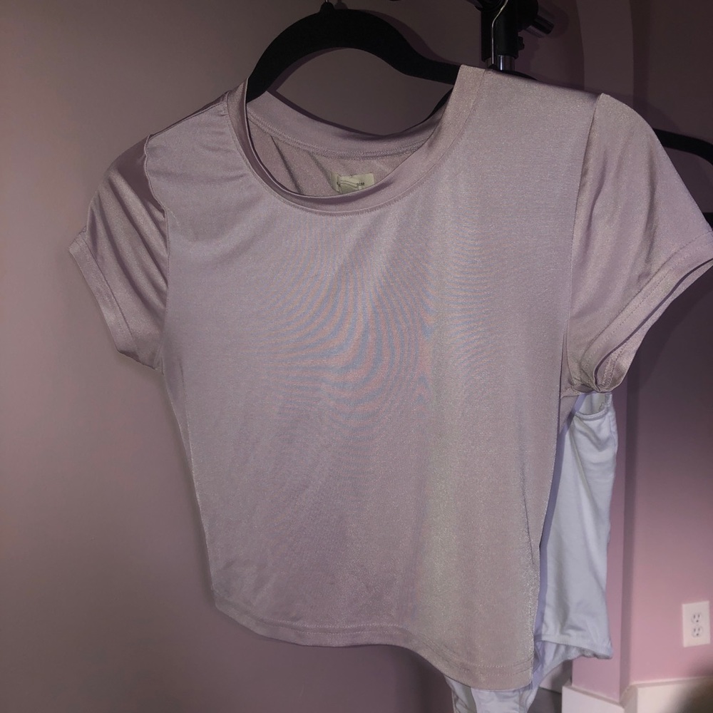 Lavender crop top from Silence + Noise